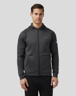 Castore Aeroscuba Zip-Through Hoodie Gunmetal | AJNQTB-967