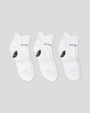 Castore Cushioned Ankle Socks 3 Pack Bílé | VWYMHU-269
