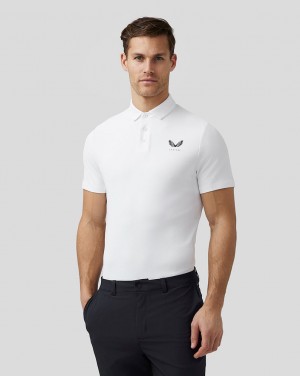 Castore Golf Essential Polo Bílé | JRQKLT-328