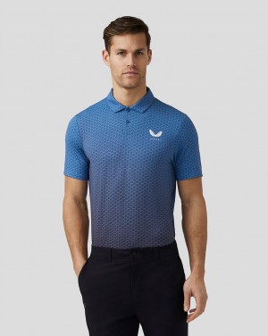 Castore Golf Print Polo Blankyt | BCRSOV-196
